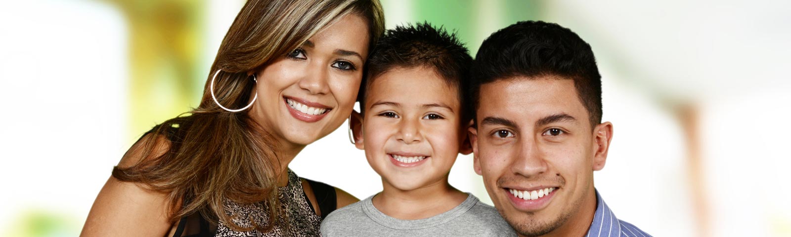 hispanic family smiling